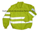 Uja005poly/Cotton Fabric Coat Reflective Cloth Parka Raincoat Worksuit Jacket