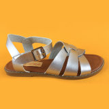 Childrens Fashion Buckle Strap Flat Sandals Shoes Gold
