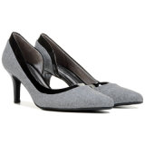 High Quality PU Leather Pointed Toe Classy Dress Pumps Shoes