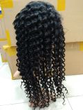Virgin Human Hair Full Lace Wig with Baby Hair (Deep Curly)
