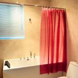 Plain Red Liner PEVA Shower Curtain for Bathroom