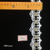 5cm Beautiful and Cheap Eyelet Gold Embroidery Lace Trim Ribbon Hme825
