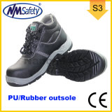 Nmsafety PU & Rubber Outsole Cow Split Leather Work Safety Shoes
