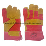 Cow Split Leather Docker Working Gloves with Reinforcement Palm
