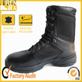 New Fashion Black Full Leather Safety Shoes Military Tactical Combat Boot