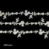 Floral Lace Ribbon, White Flower Embroidery Trimming Lace L123