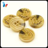 Laser Logo Plastic Four Holes Button Polyester Resin Button for Shirt