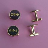 Fraternity and Sorority Promotional Gifts Metal Cufflinks with Expoy