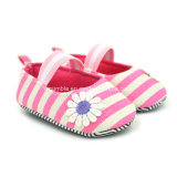 Colorful Stripe Canvas Soft Baby Shoes for Little Girls