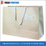 Gold Pointed Paper Shopping Bag for Clothing