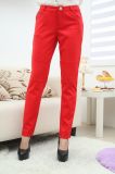 Stock! Red Color Ladies Pants