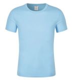 Custom Different Logos' Men's High Quality Round-Neck T-Shirt in Various Sizes, Colors and Materials