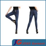 Tree Buckle High Waisted Back Elastic Girl Cord Jeans (JC1296)