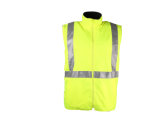 Custom Hi-Vis Yellow Mens Waterproof Reflective Safety Warm Qualited Vest