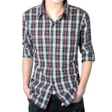 New Fashion Casual Grid Long-Sleeved Men's Shirt (T004)