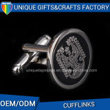 Customized Logo Silver Plated Gift Metal Cufflink
