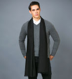 Semi-Worsted Cashmere Scarf for Gentlemen with Homocentric Weaving