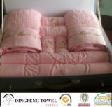 100% Cotton Towel Set with Logo Embroidery Df-2816