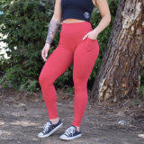 Plus Size Sexy Nylon Spandex Yoga Pants with Pockets