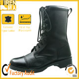 High Quality Full Leather ISO Standard Black Military Combat Boots