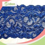 Knit or Woven Flower Trim Royal Blue Stretch Lace
