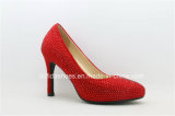 Sexy High Heels Red Leather Women Bridal Shoes