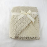 Sherpa Baby Blanket with Solid Color Micro Mink (UL002)