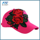 Rose Embroidery Hat Women Men Adjustable Cotton Floral Baseball Cap