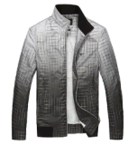 Spring-Autumn Men's Wind-Proof Water-Proof Fashion Gradient Checked Jackets