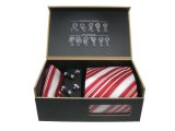 Top Quality Wooden Necktie Gift Box Tie Sets Hanky Cufflink Matching Box (NB-06)