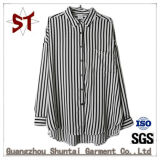 Wholesale Polo Collar Ladies Stripes Shirts