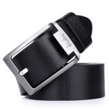 Men's Leather Casual Belt Jean Belt with Classic Buckle