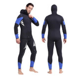 Men's Blue Neoprene Two Pieces Wetsuit for Diving