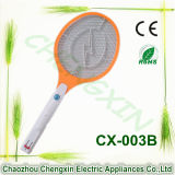 White Handle Flash Light Design Mosquito Swatter Racket Insect Killer