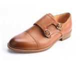 Double Monk Buckle Fashion Hand Made Genuine Leather Men Shoes