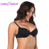 in Stock Plus Size Black High Quality Smooth Basic Comfort T-Shirt Puch up Bra