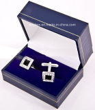 Jy-Cub06 Plastic Leather Wedding Cufflinks Storge Gift Jewelry Packing Box