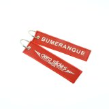 Remove Before Flight Embroidery Keychain with Custom Design