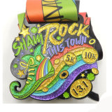 Colorful Glitteryl Sparkling Marathon Award Medal with Lanyards