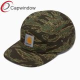 Camouflage Camp Cap with Custom Woven Patch