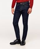 Men's Cotton Stretch Classic Basic Fashion Slim Fit Stone Wash Blue Denim Jean