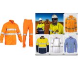 Hi-Vis Cotton Drill Shirt and Pants with Reflective Tape