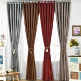 Modern Style Home Textile Solid Polyester Blackout Window Curtain (14F0023)