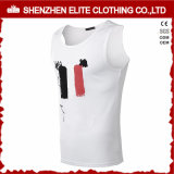 Wholesale Fitness Wear Gym Cotton Polyester Singlets (ELTVI-10)