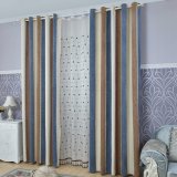 2017 New Popular Vertical Stripe Chenille Blackout Curtain (15F0075)