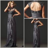 2017 Gray Mother Formal Gown Backless Lace Evening Dress Ya0101608