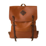 Popular New Design Vegetable Tanned Leather Laptop Backpack for Men
