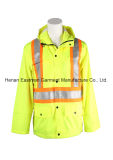 Hi Vis Yellow Coat Breathable Water Proof Jacket Reflective Men Jacket