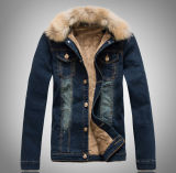Fashion Style Jean Jacket with Hoodie for Men