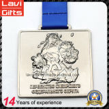 Custom Russian Silver Brown Bear Sport Metal Medal